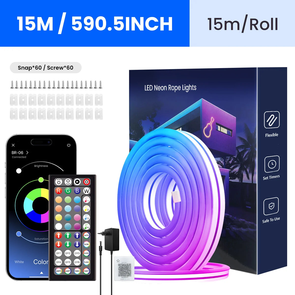 Lumora Neon Rope Light smart home ambient bedroom scene
