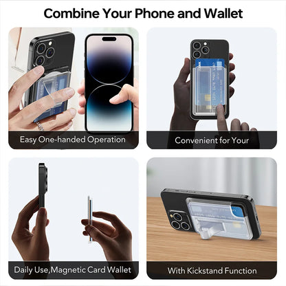 Lumora Magnetic Wallet Stand phone card holder and kickstand