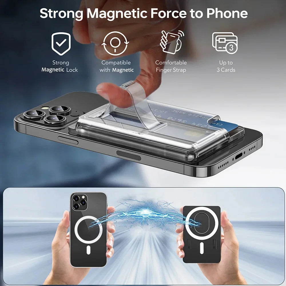 Lumora Magnetic Wallet Stand phone card holder and kickstand