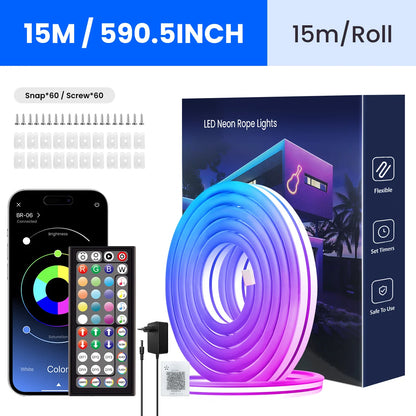 Lumora Neon Rope Light smart home ambient bedroom scene