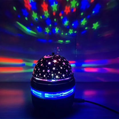 Lumora Aurora Galaxy Projector close-up with colourful star light effect
