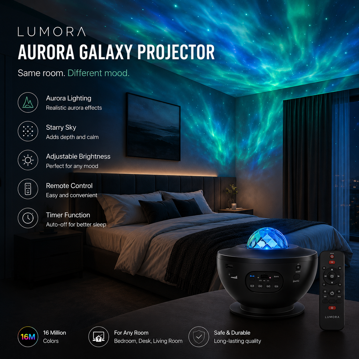 Lumora Aurora Galaxy Projector