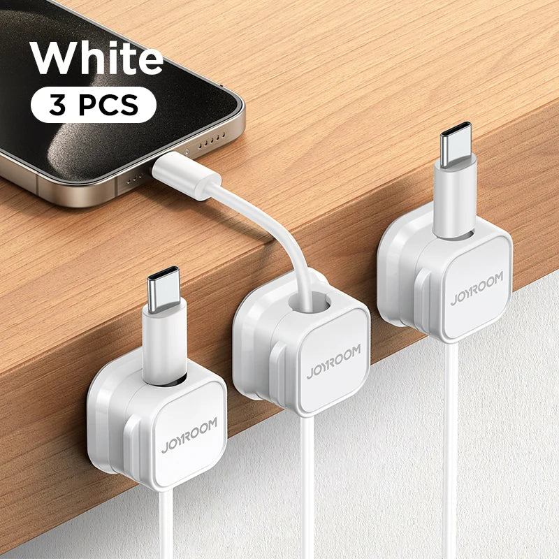 Magnetic Cable Organizer - Desk Wire Holder for Neat Cable Management