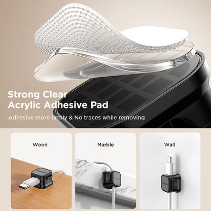 Magnetic Cable Organizer - Desk Wire Holder for Neat Cable Management 